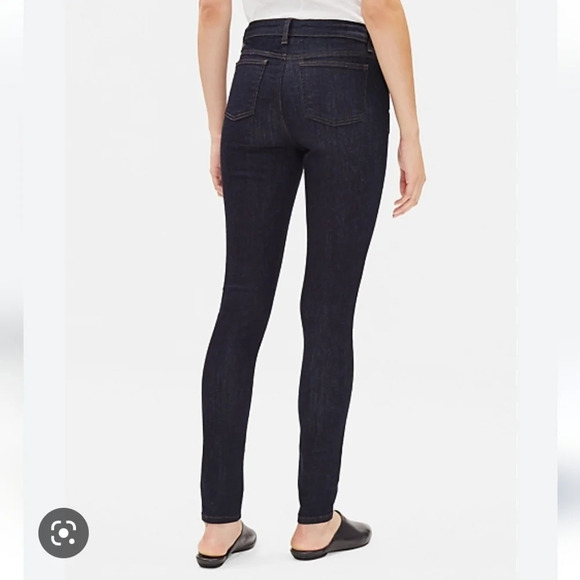 Eileen Fisher Organic Cotton Dark Wash Skinny Jeans 6 - Picture 2 of 14